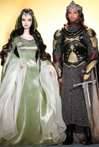 Barbie and Ken as Arwen and Aragorn in The Lord of the Rings