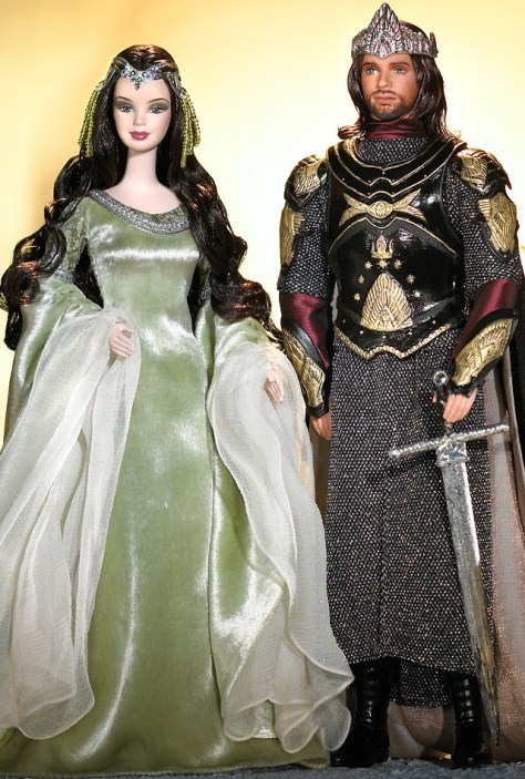 Barbie and Ken as Arwen and Aragorn in The Lord of the Rings