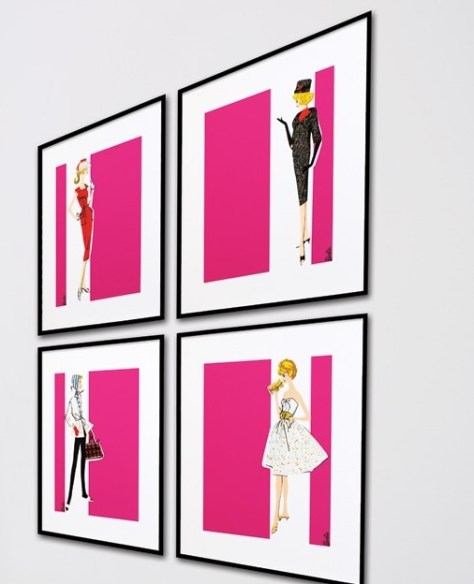 Barbie Art Prints - Set of 4