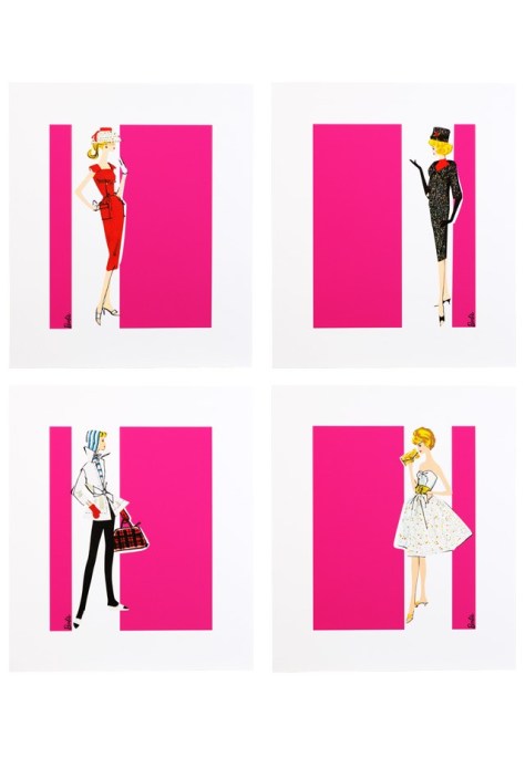 Barbie Art Prints - Set of 4