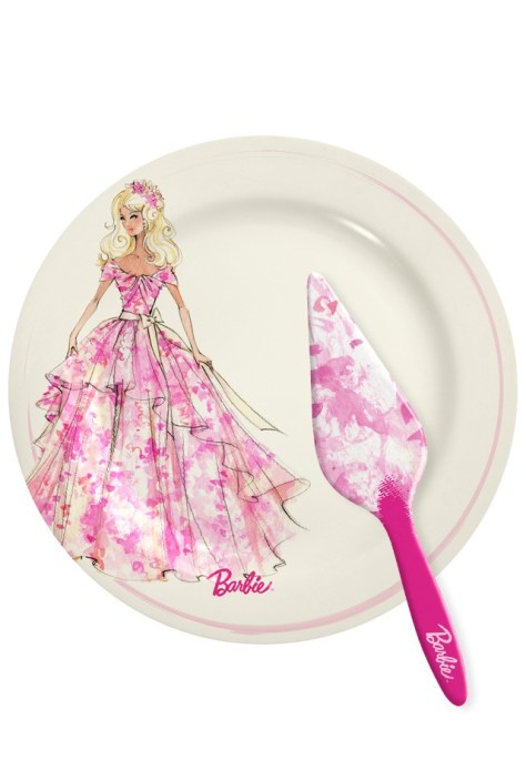 Barbie Cake Plate & Server Set