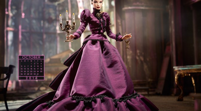 Desktop Calendar of Barbie Collector: October 2014
