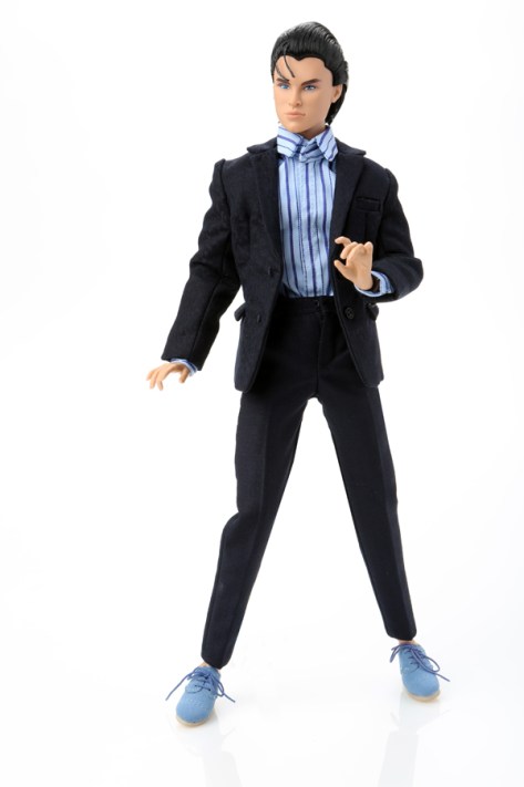 Miles Morgan Wearing Outfit Blue Suede Shoes