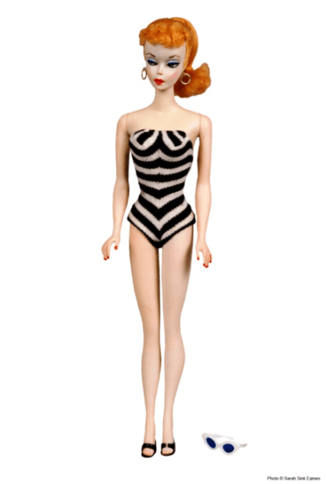 #1 and #2 Ponytail Barbie® Doll #850 in original swimsuit