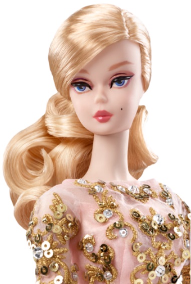 Blush &amp; Gold Cocktail Dress Barbie Doll 2
