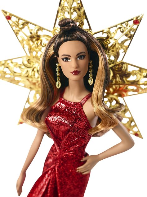 Barbie 2017 Holiday Doll Brunette 1