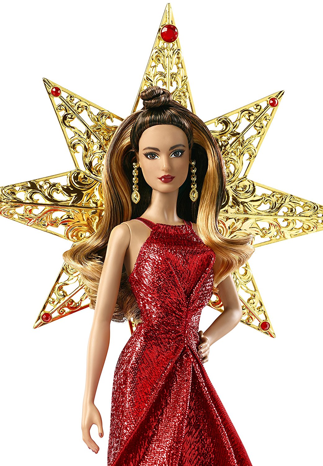 Barbie 2017 Holiday Doll Brunette 3