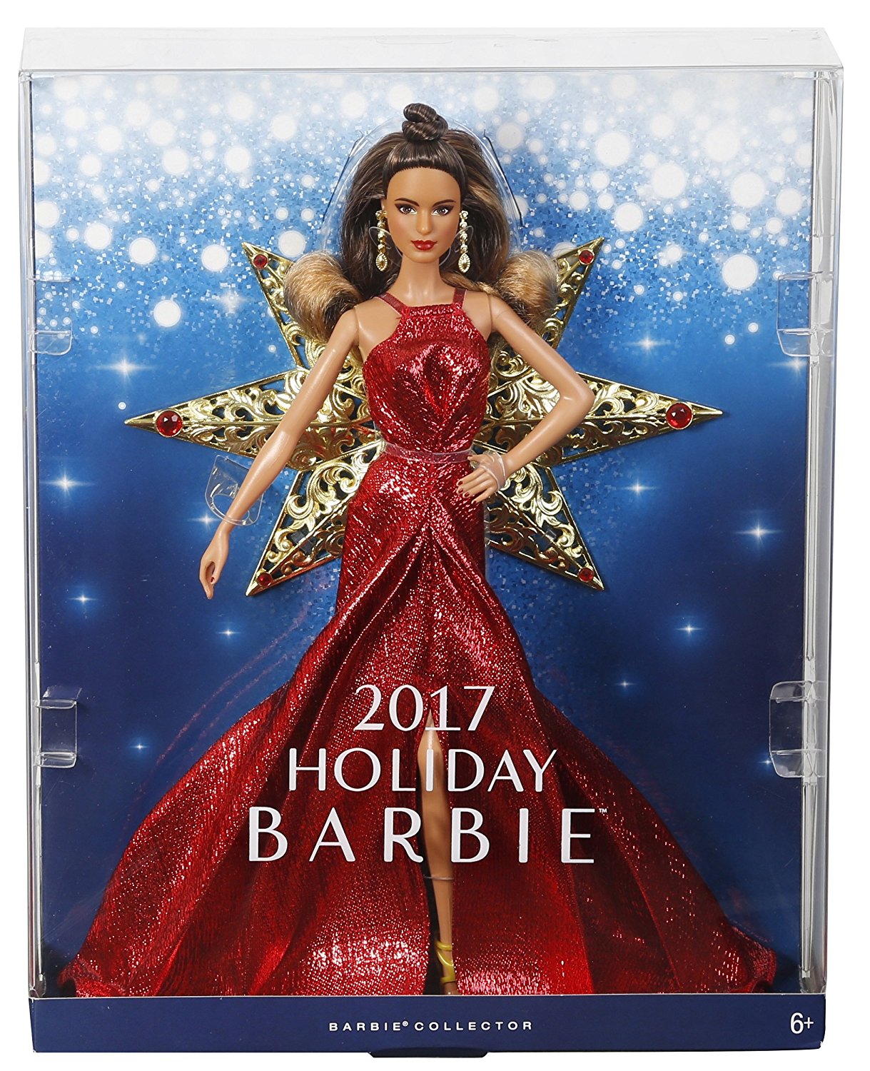 Barbie 2017 Holiday Doll Brunette 4