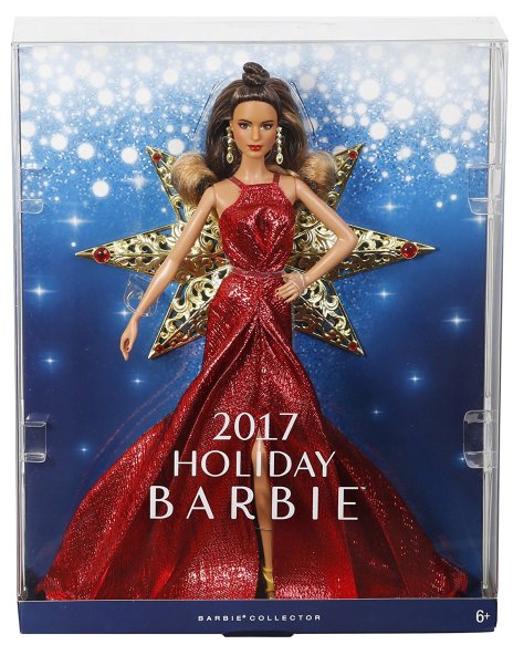 Barbie 2017 Holiday Doll Brunette 4